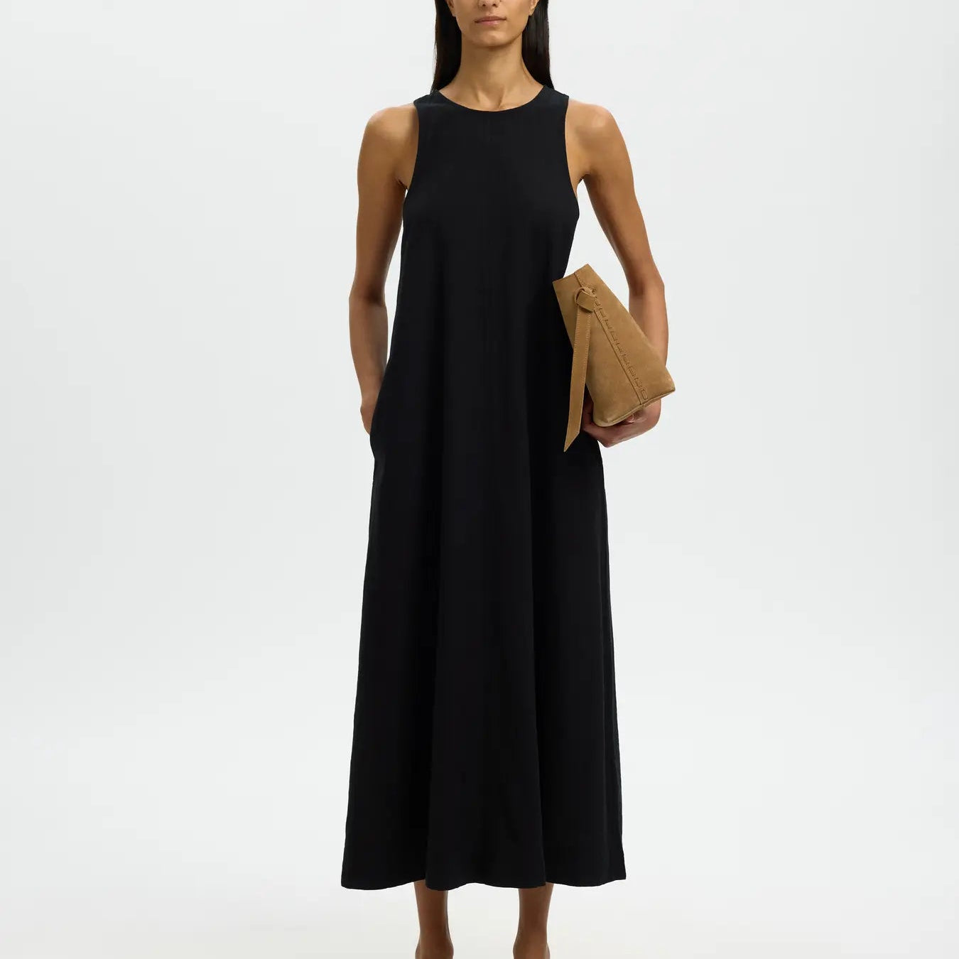 SLFLUISA RELAXED LINEN BLEND DRESS NOOS