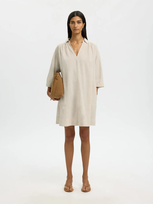 SLFLUISA-TALIA LINEN BLEND DRESS NOOS