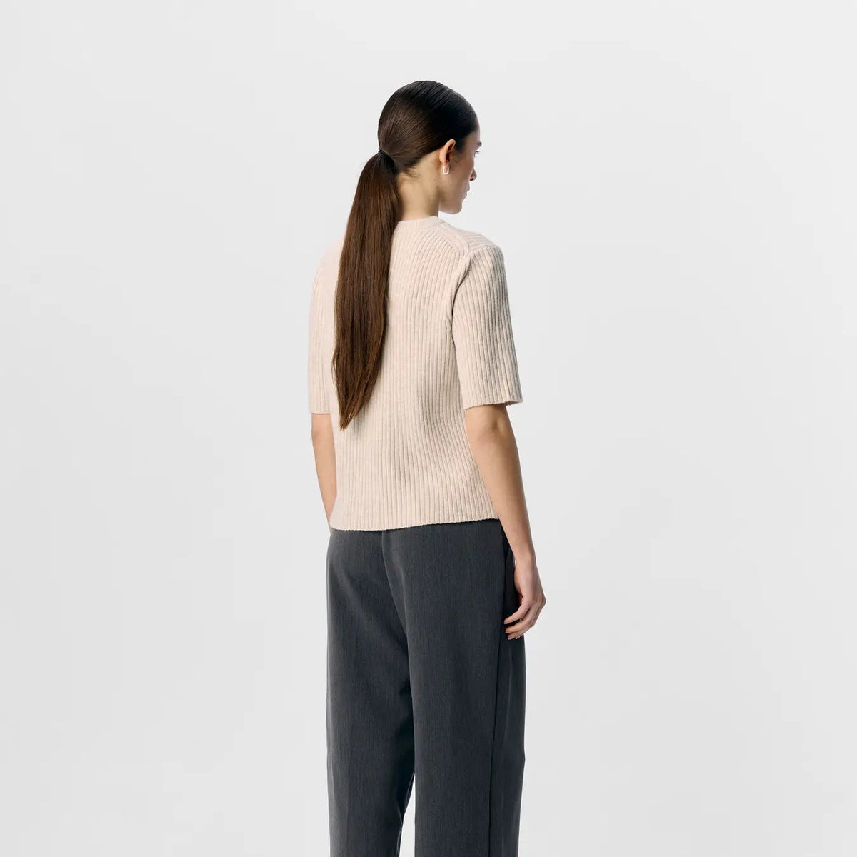 OBJELVA 2/4 RE O-NECK KNIT NOOS