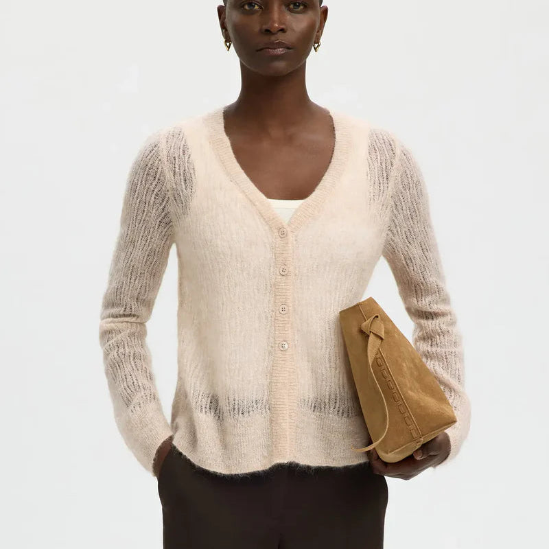 SLFMAYER LS KNIT STRUCTURE CARDIGAN