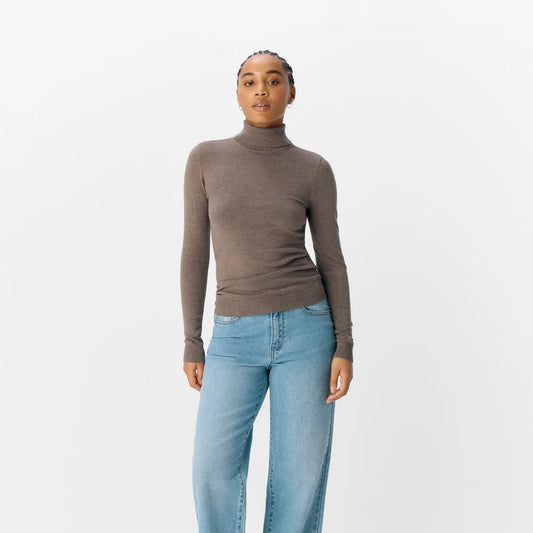 OBJTHESS L/S ROLLNECK KNIT PULLOVER NOOS