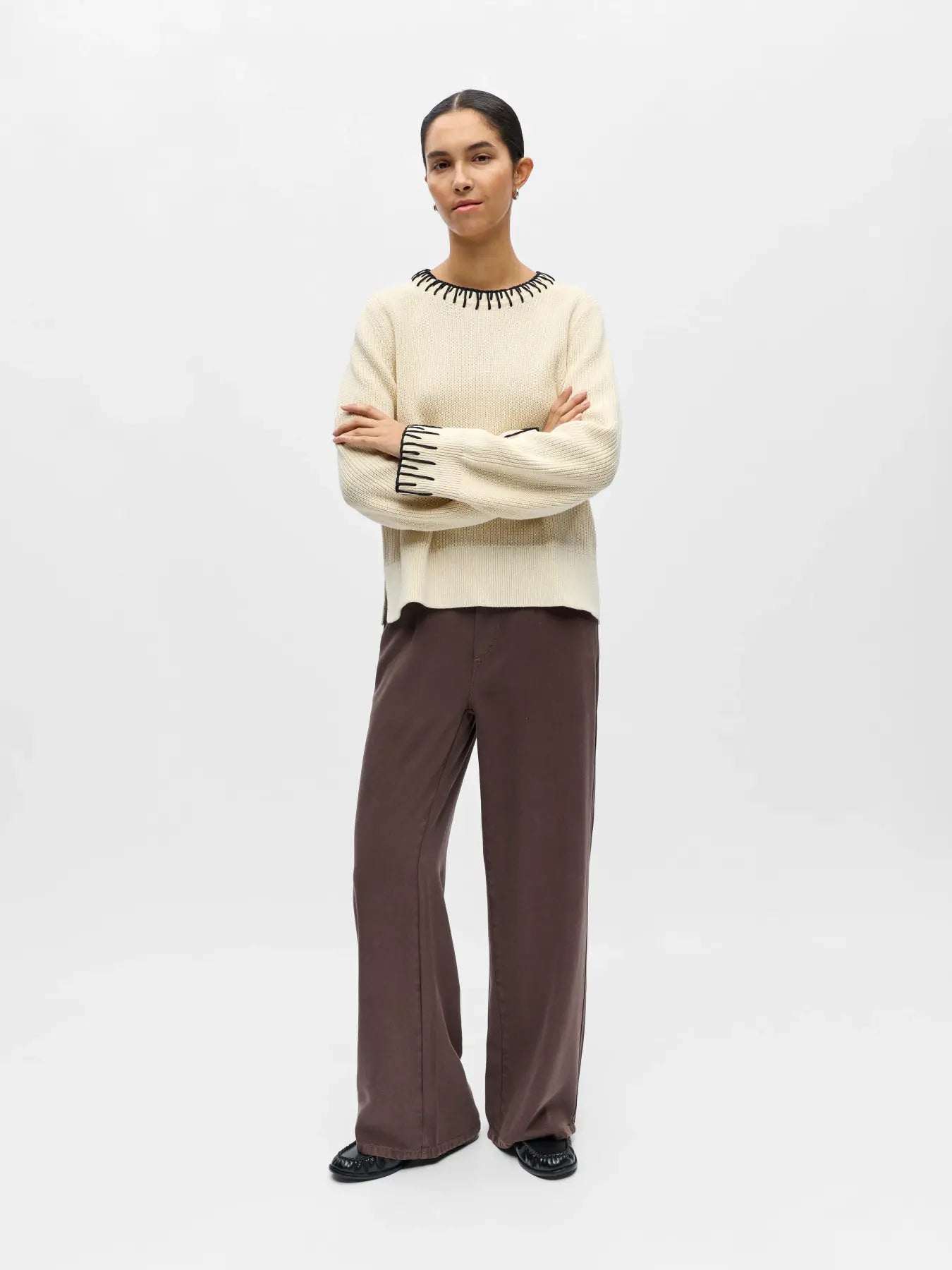 OBJPOSE L/S LO KNIT PULLOVER 143