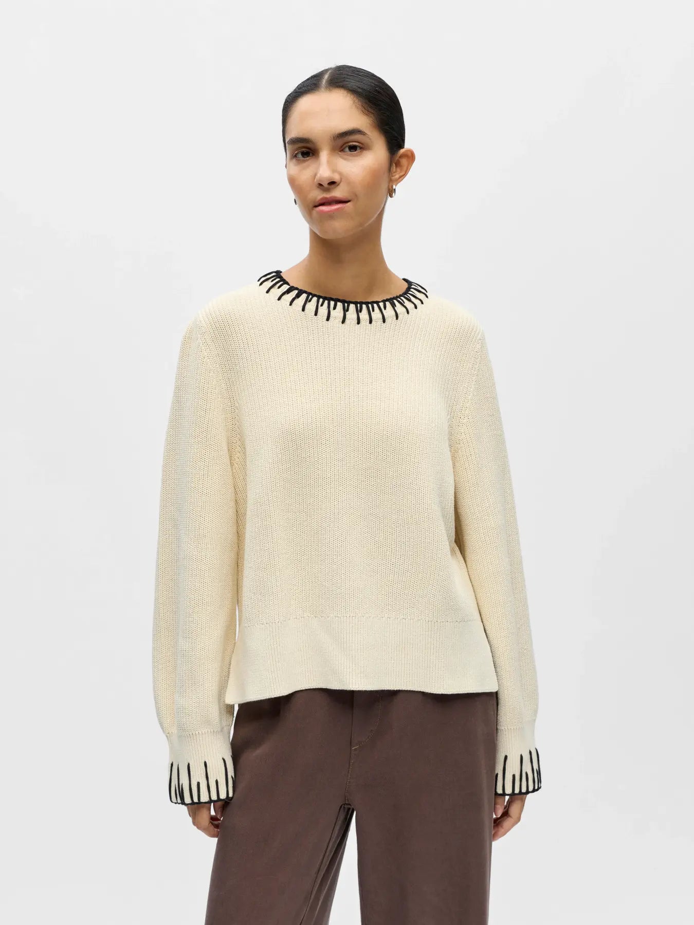 OBJPOSE L/S LO KNIT PULLOVER 143