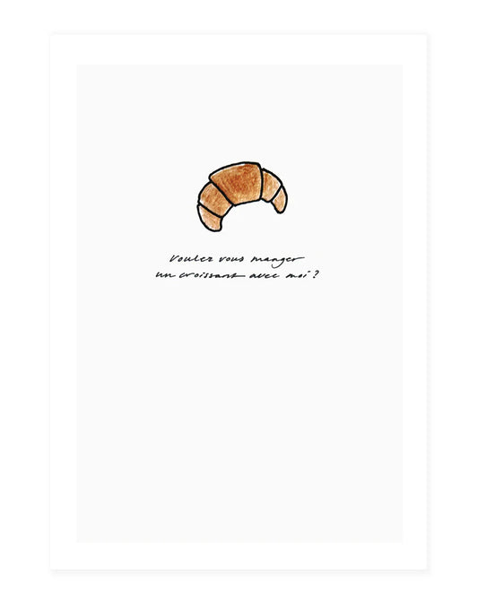 Postcard - Croissant