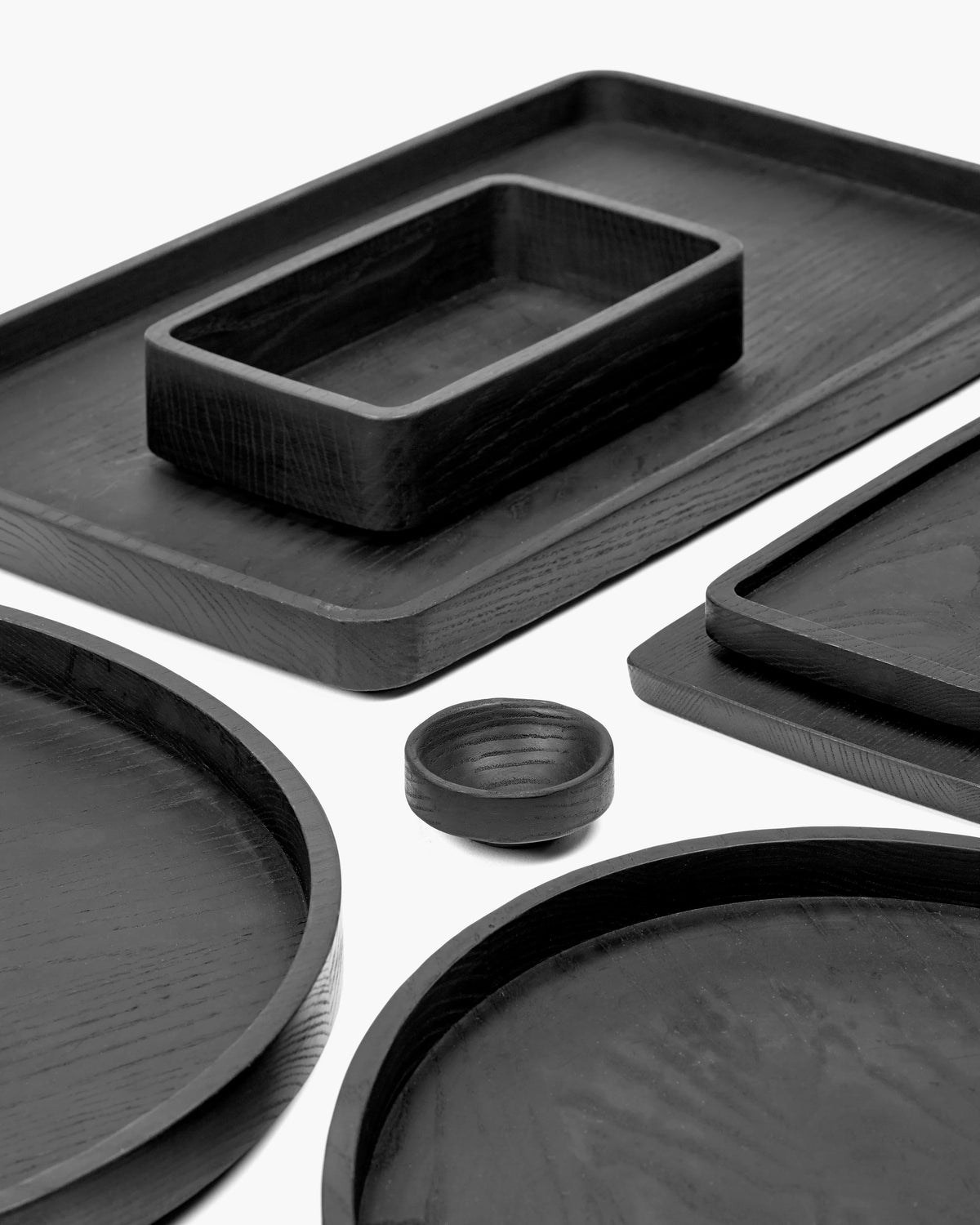Dienblad zwart Essenhout M