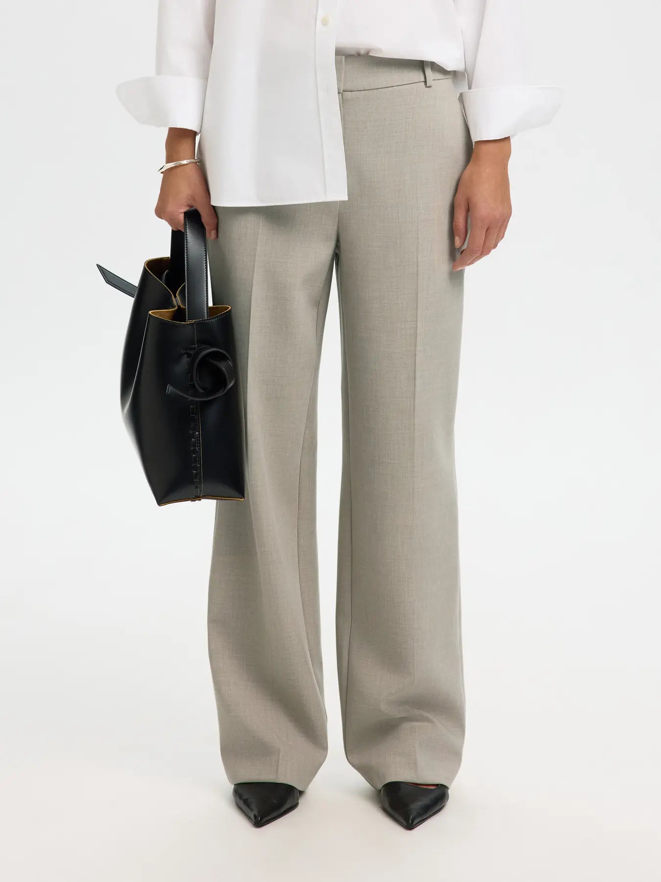 SLFRITA MW WIDE PANT MEL NOOS