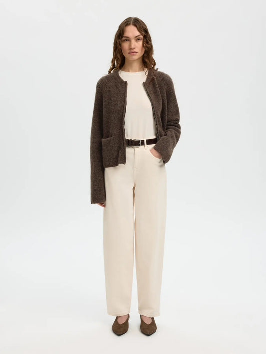 SLFSIA RAS LS KNIT SHORT CARDIGAN