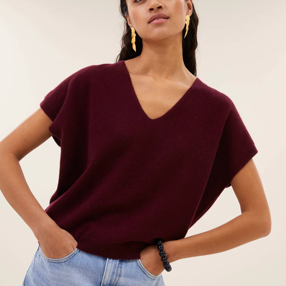 sil v-neck pullover