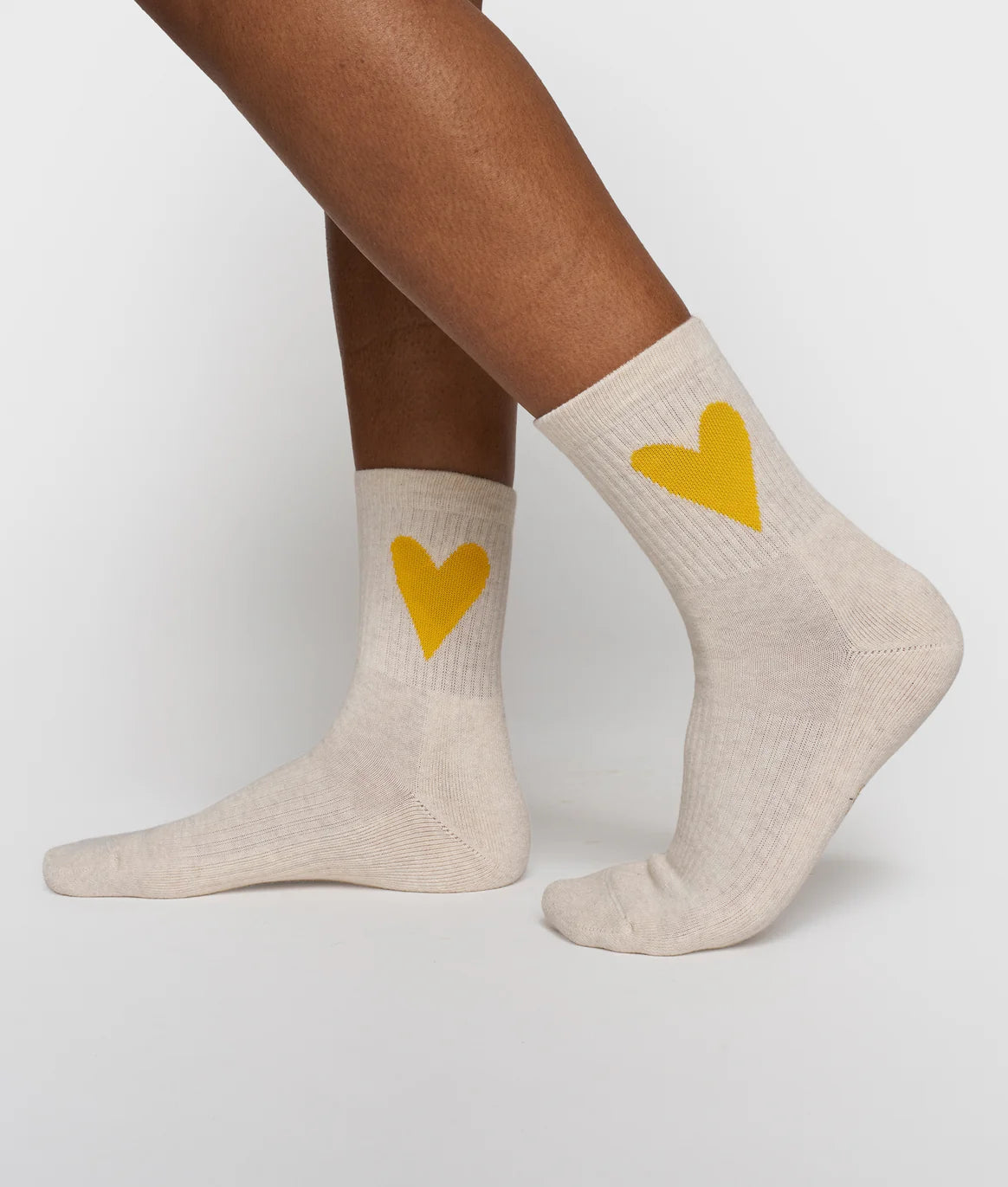 socks yellow heart
