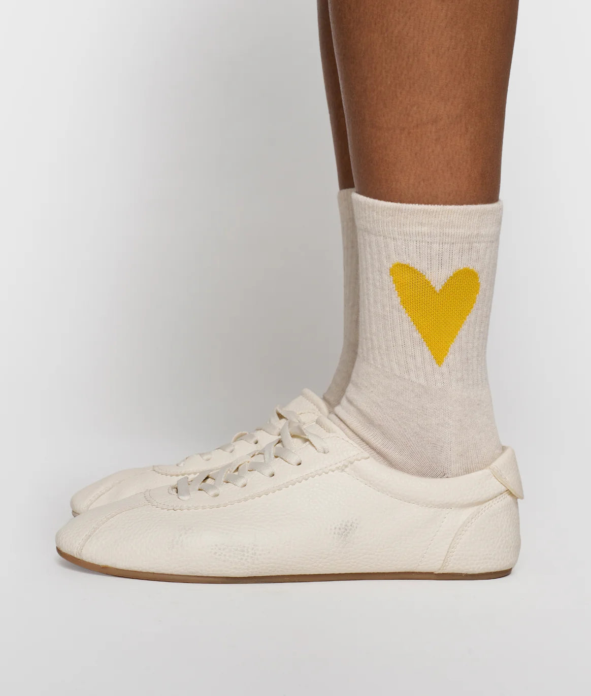 socks yellow heart