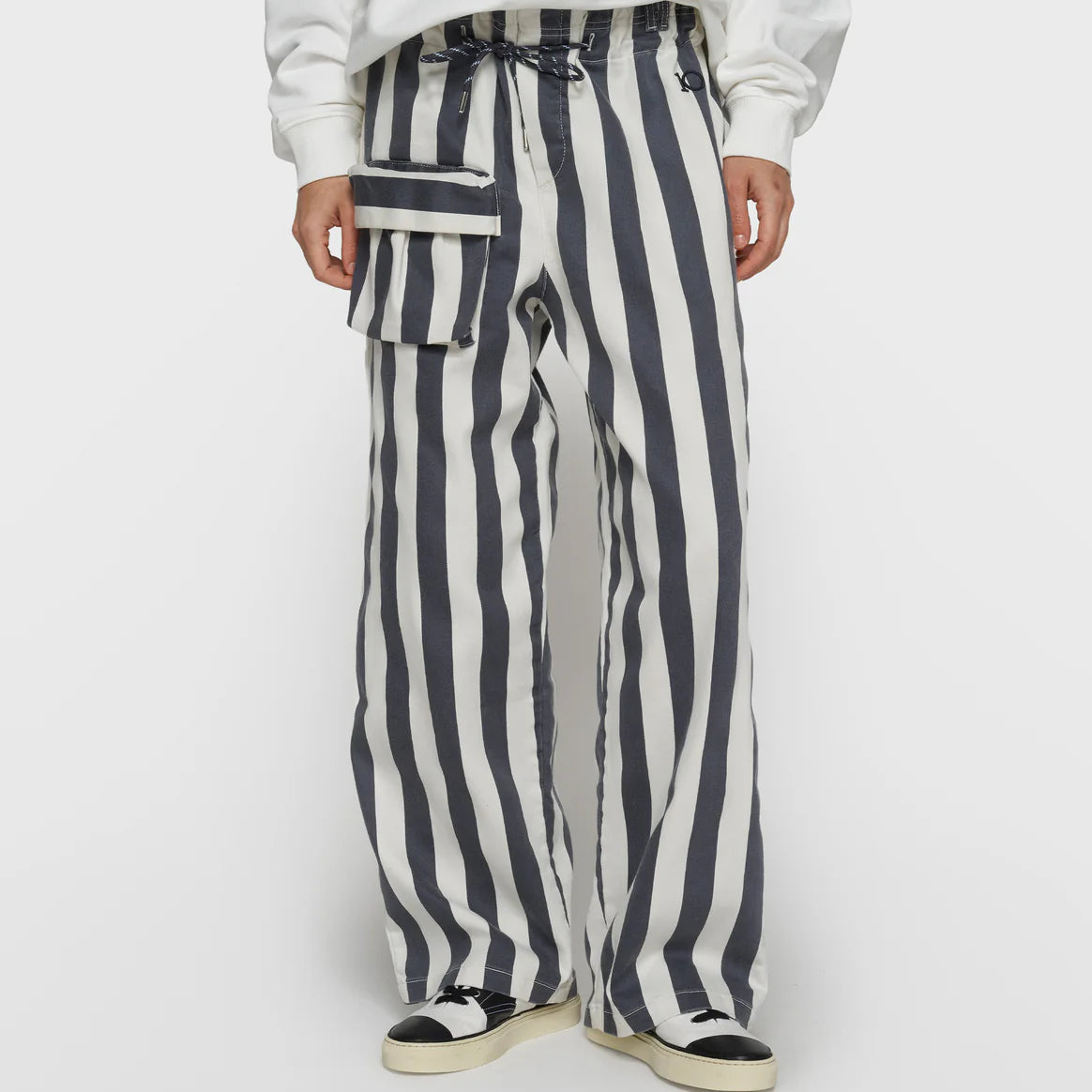 straight leg pants stripes