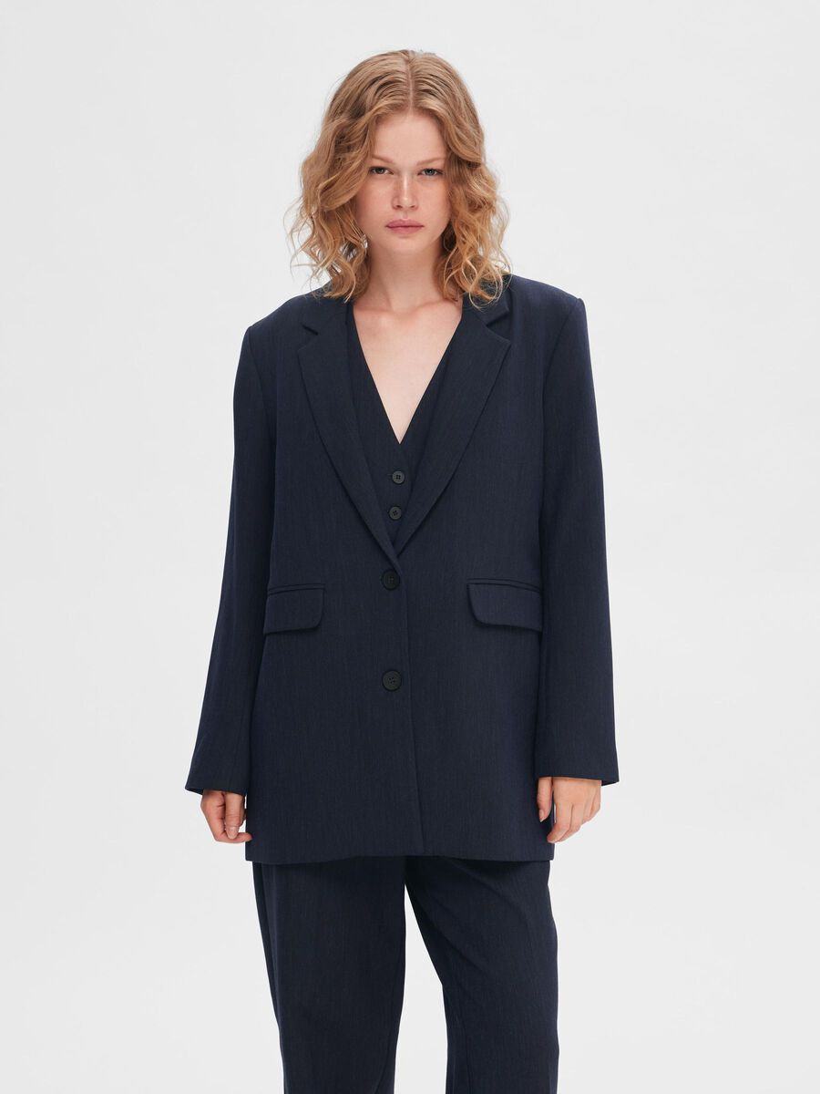 SLFRITA LS RELAXED BLAZER D SAP MEL NOOS