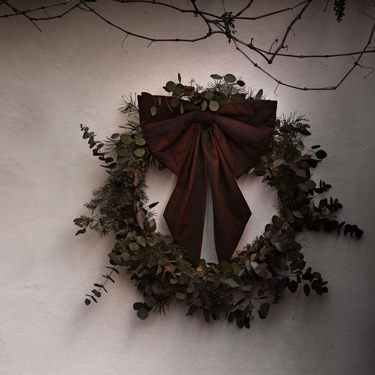Christmas Bow | Recycled Cotton | 60 x 40 cm Brown