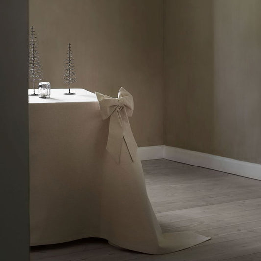 Christmas bow | Beige Cotton | 28 x 18 cm