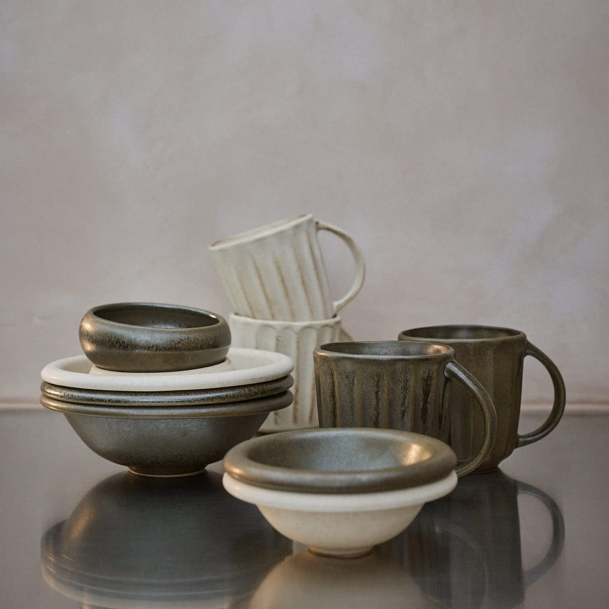 Elba Bowl Globe XS Dark Green/Brown