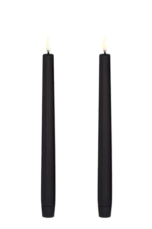 Black - LED Candle long 2 pcs