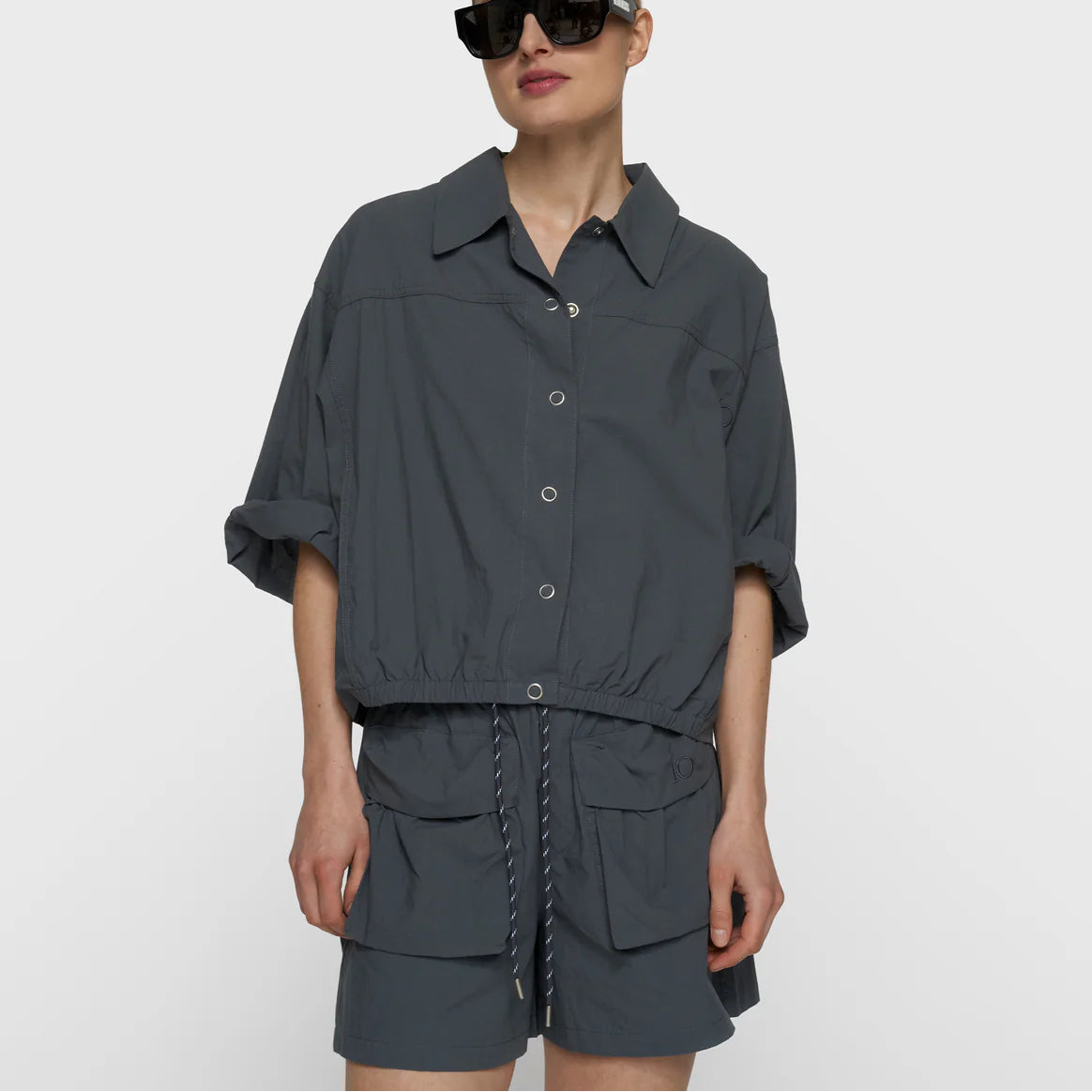 wide crinkle jacket