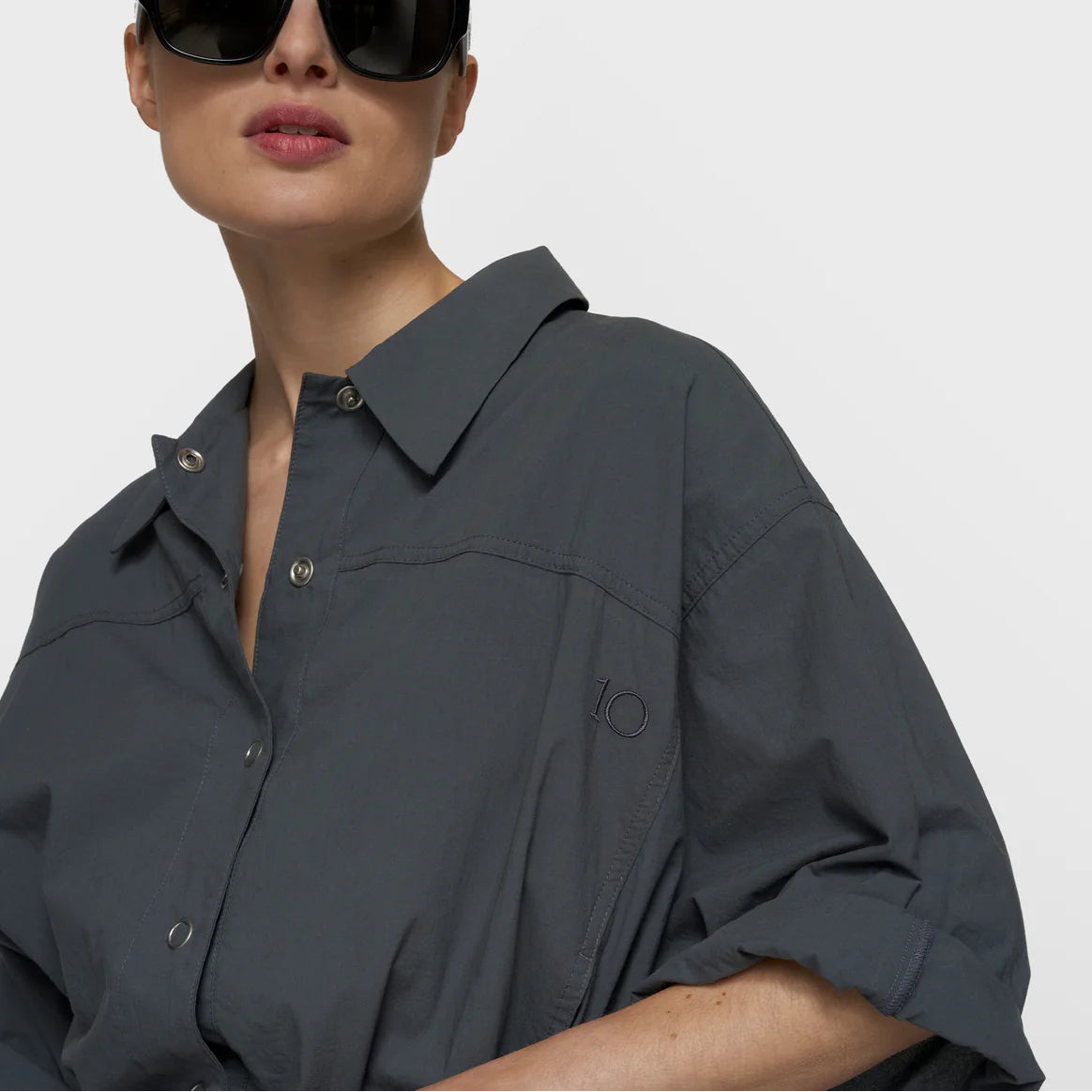 wide crinkle jacket