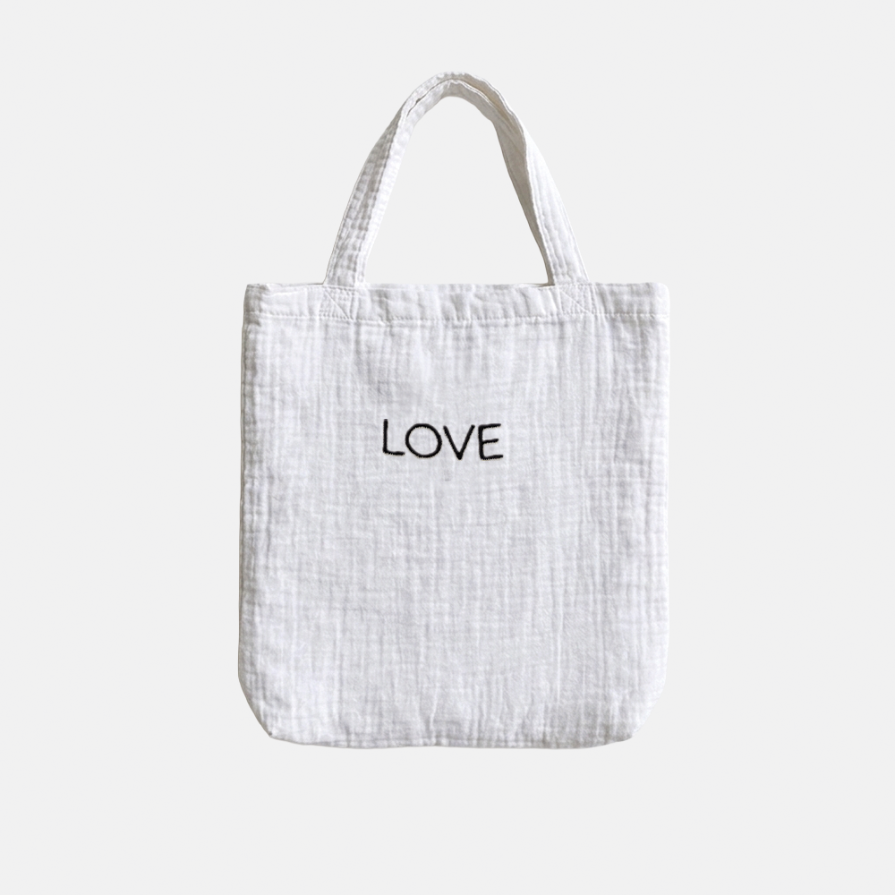 Cozy Cover 2.0 White Thin LOVE Zwart