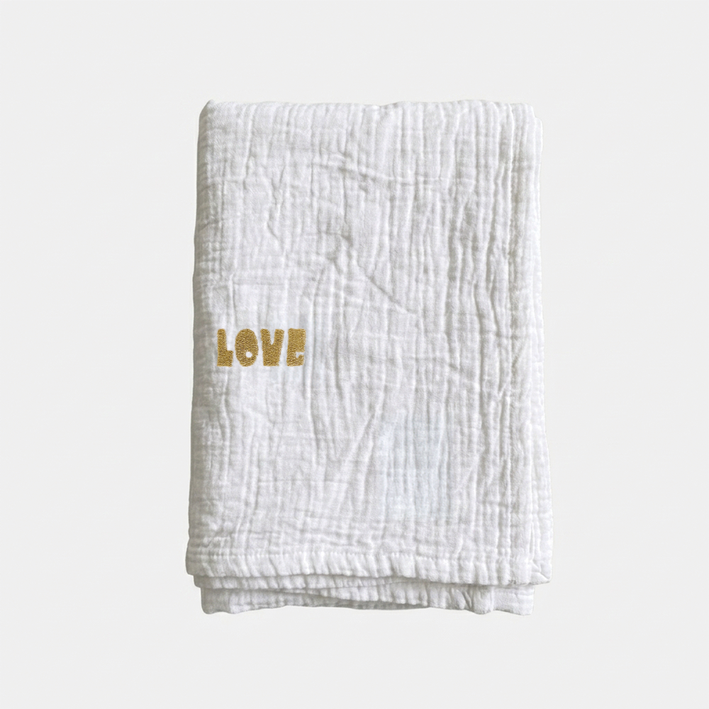Cozy Cover 2.0 White Bold LOVE Goud