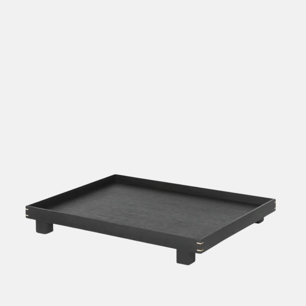 FERM LIVING BON WOODEN TRAY | Zwart