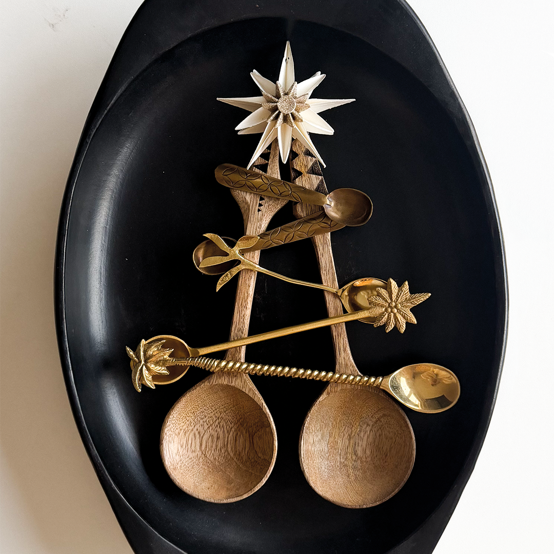 Small brass tea spoon