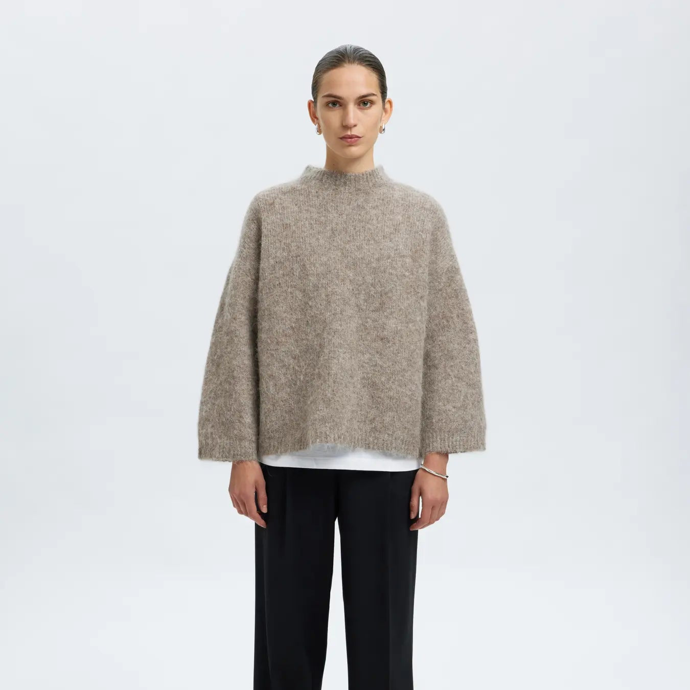 SLFGABRIELLA LS KNIT NEW O-NECK NOOS