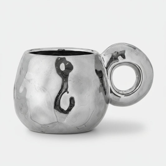 Shine Cup, Silver, Stoneware