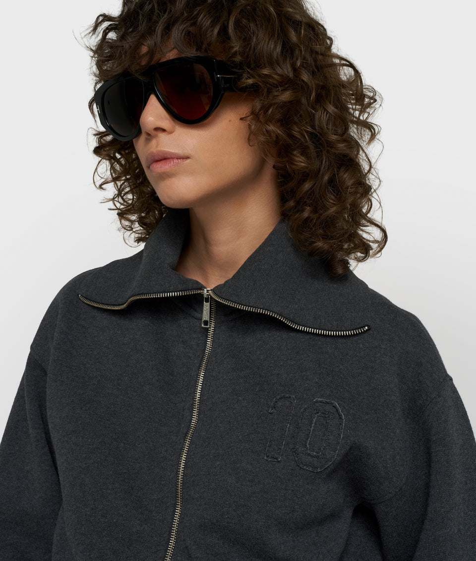 zip cardigan fleece